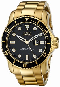 Invicta Black Dial Stainless Steel Band Watch #15351 (Men Watch)