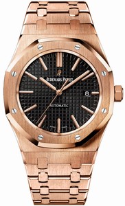 Audemars Piguet Automatic 18kt Rose Gold Black Dial Brushed & Polished 18kt Rose Gold Band Watch #15400OR.OO.1220OR.01 (Men Watch)