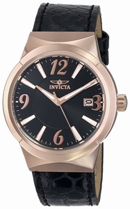 Invicta Angel Quartz Analog Date Black Leather Watch # 15413 (Women Watch)