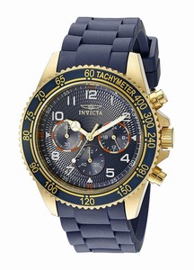 Invicta Specialty Quartz Chronograph Date Blue Silicone Watch #15418 (Men Watch)