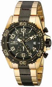 Invicta Black Dial Stainless Steel Plated Watch #15422 (Men Watch)