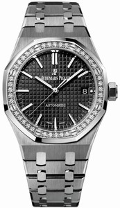 Audemars Piguet Automatic Stainless Steel Black Dial Brushed & Polished Stainless Steel Band Watch #15451ST.ZZ.1256ST.01 (Women Watch)