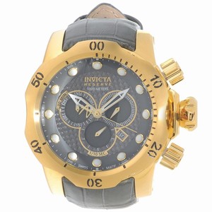 Invicta Venom Quartz Chronograph Date Grey Leather Watch # 15464 (Men Watch)