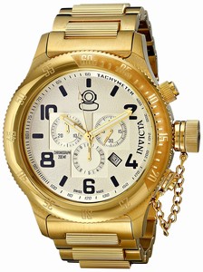 Invicta Champagne Dial Stainless Steel Band Watch #15473 (Men Watch)