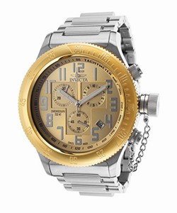 Invicta Swiss Quartz Gold Watch #15554 (Men Watch)