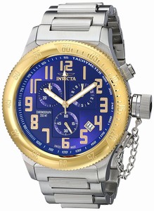 Invicta Blue Dial Stainless Steel Band Watch #15555 (Men Watch)