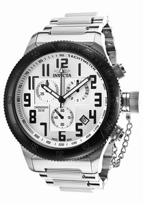 Invicta Russian Diver Quartz Chronograph Date Silver Dial Stainless Steel Watch # 15558 (Men Watch)