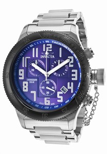 Invicta Russian Diver Quartz Chronograph Date Blue Dial Stainless Steel Watch # 15560 (Men Watch)