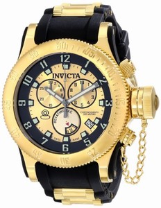 Invicta Swiss Quartz Gold Watch #15565 (Men Watch)