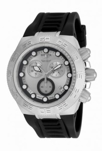 Invicta Subaqua Quartz Chronograph Date Black Silicone Watch # 15578 (Men Watch)
