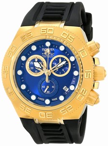 Invicta Blue Dial 18kt. Gold Plated Stainless Steel Watch #15580 (Women Watch)