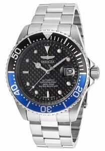 Invicta Pro Diver Automatic Analog Date Black Dial Stainless Steel Watch # 15584SYB (Men Watch)