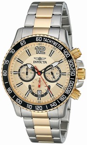 Invicta Gold Dial Stainless Steel Band Watch #15613 (Men Watch)