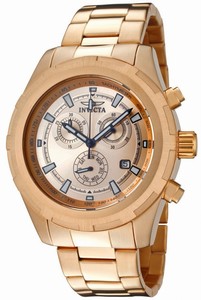 Invicta Specialty Quartz Analog Day Date Rose Gold Tone Stainless Steel Watch # 1562 (Men Watch)