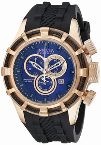 Invicta Bolt Quartz Chronograph Day Date Black Silicone Watch # 15774 (Men Watch)