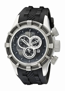 Invicta Bolt Quartz Chronograph Day Date Black Silicone Watch #15783 (Men Watch)