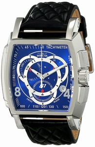 Invicta S1 Rally Quartz Chronograph Date Black Leather Watch # 15791 (Men Watch)