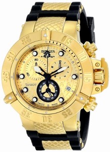 Invicta Swiss Quartz Gold Watch #15802 (Men Watch)