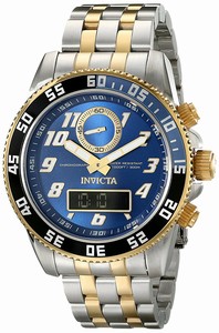 Invicta Blue Dial Ion Plated Stainless Steel Watch #15814 (Men Watch)