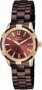 Invicta Brown Dial Stainless Steel Band Watch #15833 (Women Watch)