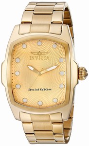 Invicta Gold Dial Stainless Steel Band Watch #15854 (Men Watch)