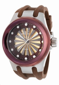 Invicta Specialty Quartz Analog Multicolor Dial Brown Polyurethane Watch # 15864 (Men Watch)