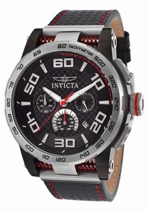 Invicta S1 Rally Quartz Chronograph Date Black Dial Silicone Watch # 15903 (Men Watch)