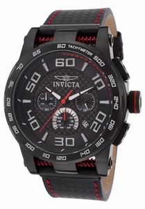 Invicta S1 Rally Quartz Chronograph Date Black Dial Silicone Watch # 15905 (Men Watch)