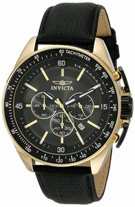 Invicta S1 Rally Quartz Chronograph Date Gray Leather Watch # 15908 (Men Watch)