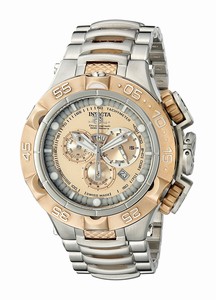 Invicta Rose Gold Dial Stainless Steel Plated Watch #15914 (Men Watch)