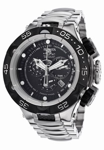 Invicta Subaqua Quartz Chronograph Day Date Black Dial Two Tone Stainless Steel Watch # 15922 (Men Watch)
