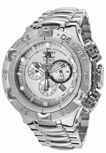 Invicta Subaqua Quartz Chronograph Day Date Silver Dial Stainless Steel Watch # 15925 (Men Watch)