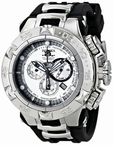 Invicta Silver-tone Dial Polyurethane Watch #15927 (Men Watch)