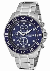 Invicta Specialty Quartz Chronograph Date Blue Dial Stainless Steel Watch # 15939 (Men Watch)