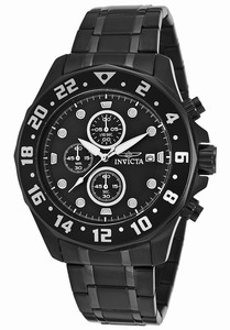 Invicta Specialty Quartz Chronograph Date Black Dial Stainless Steel Watch # 15945 (Men Watch)