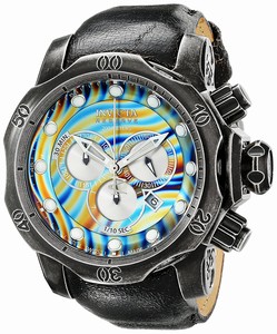 Invicta Venom Quartz Chronograph Date Black Leather Watch # 15958 (Men Watch)