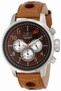 Invicta Brown Dial Stainless Steel Band Watch #16015 (Men Watch)