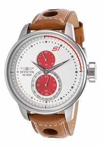 Invicta S1 Rally Quartz Analog Multicolor Dial Brown Leather Watch # 16018 (Men Watch)