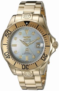 Invicta Mother Of Pearl Dial Stainless Steel Band Watch #16033 (Men Watch)