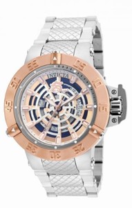 Invicta Rose Gold Dial Luminescent Hands Watch #16045 (Men Watch)