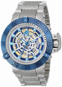 Invicta Blue Dial Screw-down-crown Second-hand Shock-resistant Watch #16046 (Men Watch)