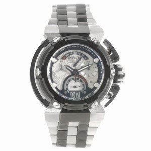 Invicta Silver-tone Dial Stainless Steel Band Watch #16047 (Men Watch)