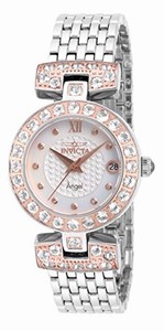 Invicta White Dial Chrome-plated-stainless-steel Band Watch #16060 (Women Watch)
