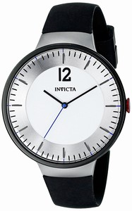 Invicta Blu Quartz Analog Black Silicone Watch # 16074 (Men Watch)