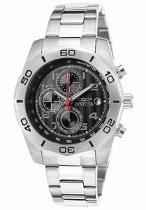 Invicta Pro Diver Quartz Chronograph Date Black Dial Stainless Steel Watch # 16079