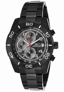 Invicta Pro Diver Quartz Chronograph Date Black Dial Stainless Steel Watch # 16085 (Men Watch)