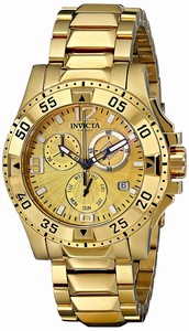 Invicta Gold Dial Stainless Steel Band Watch #16102 (Women Watch)