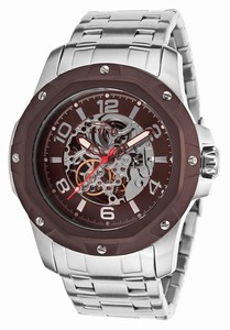 Invicta Specialty Mechanical Hand Wind Analog Skeletonized Dial Stainless Steel Watch # 16124 (Men Watch)