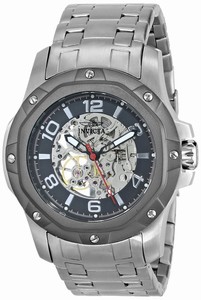 Invicta Specialty Mechanical Hand Wind Analog Skeletonized Dial Stainless Steel Watch # 16125 (Men Watch)