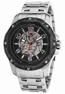 Invicta Specialty Mechanical Hand Wind Analog Skeletonized Dial Stainless Steel Watch # 16126 (Men Watch)